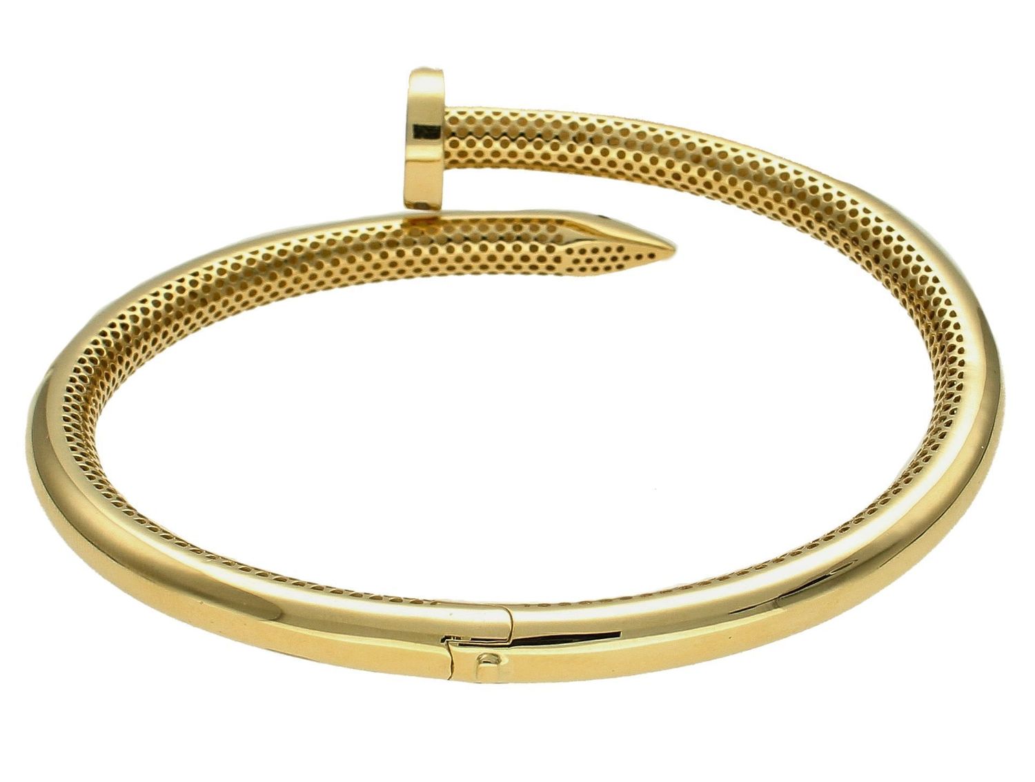 Złota bransoletka 585 sztywna Gwóźdź ala Cartier BR 7556 585. Złota bransoletka damska. Bransoletka damska gwóźdź. Bransoletka złota gwóźdź Cartier. Bransoletka sztywna otwierana. Bransoletka złota gwóźdź ideal.jpg